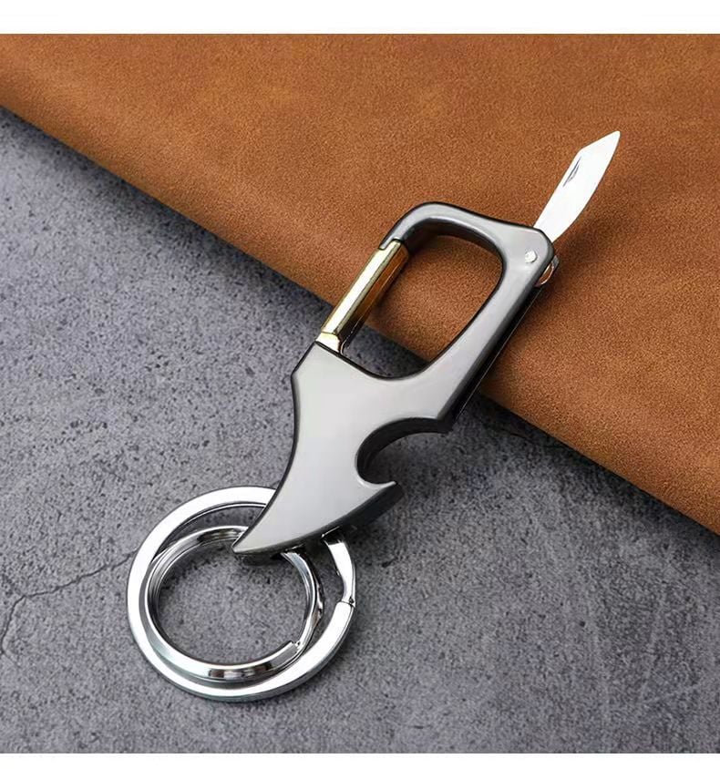 🔥49% OFF🔥Multifunctional pendant bottle opener metal double ring key chain-unitmotor™