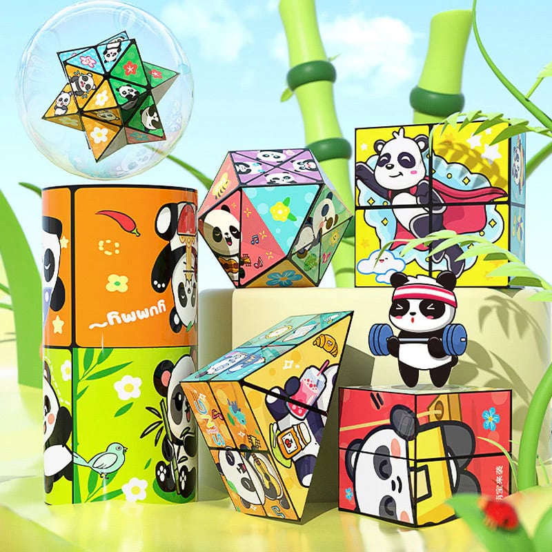 🧒✨Creative Folding Panda Magic Cube Toy for Kids