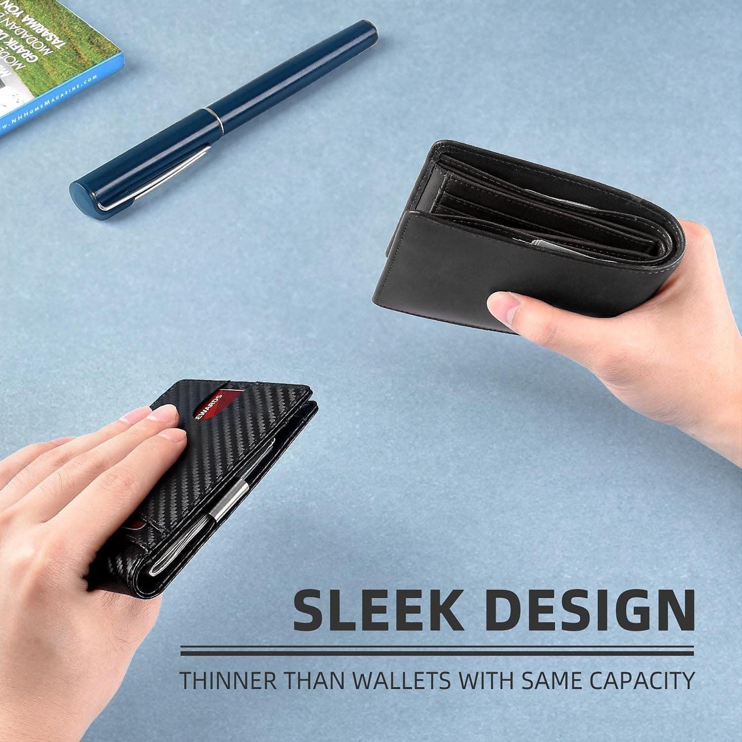 Elegant Anti-Theft Leather Wallet for Business Men-unitmotor™