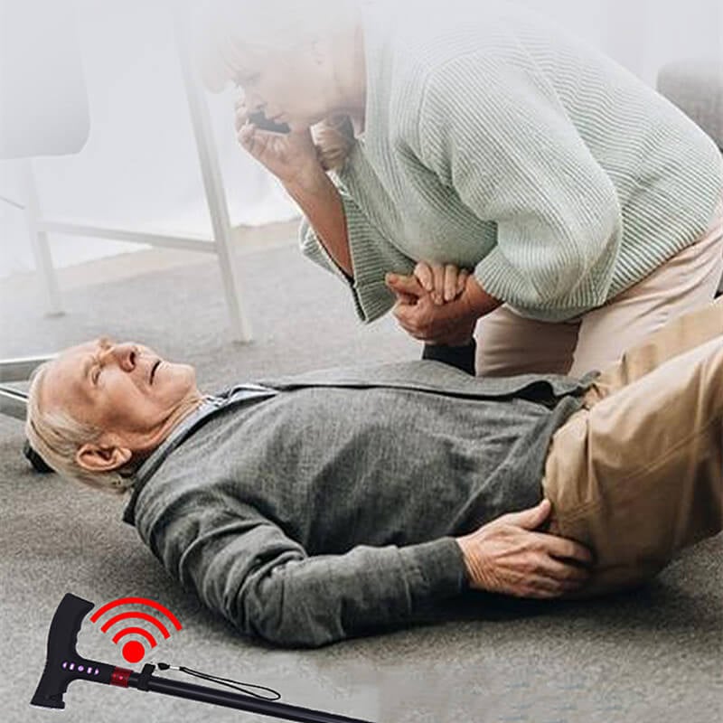Smart Walking Cane With Automatic Alarm When The Elderly Fall Down