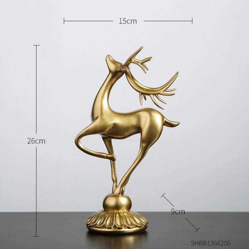 Handmade Golden Deer Animal Figurine-unitmotor™