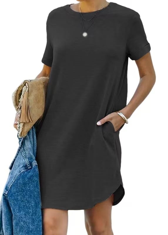 Short Sleeve T-shirt Dress(Buy 2 Free Shipping)-unitmotor™