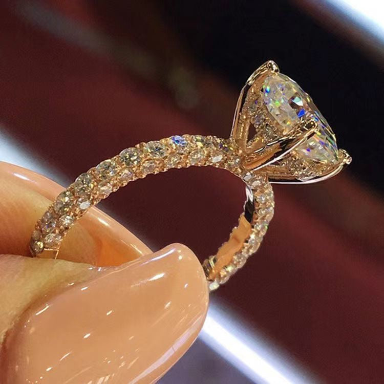π₯925 Sterling Silver Full Star River Moissan Diamond Ring, Handmade with 266 Moissan Diamonds