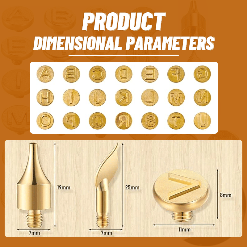 unitmotor™-🎁26 Letters Copper Mold —DIY Wood Burning/Carving Set