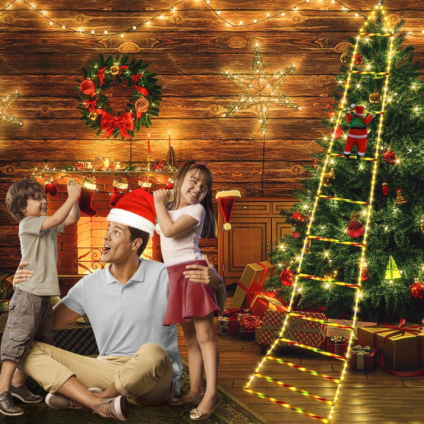Christmas Decorations LED Ladder Lights