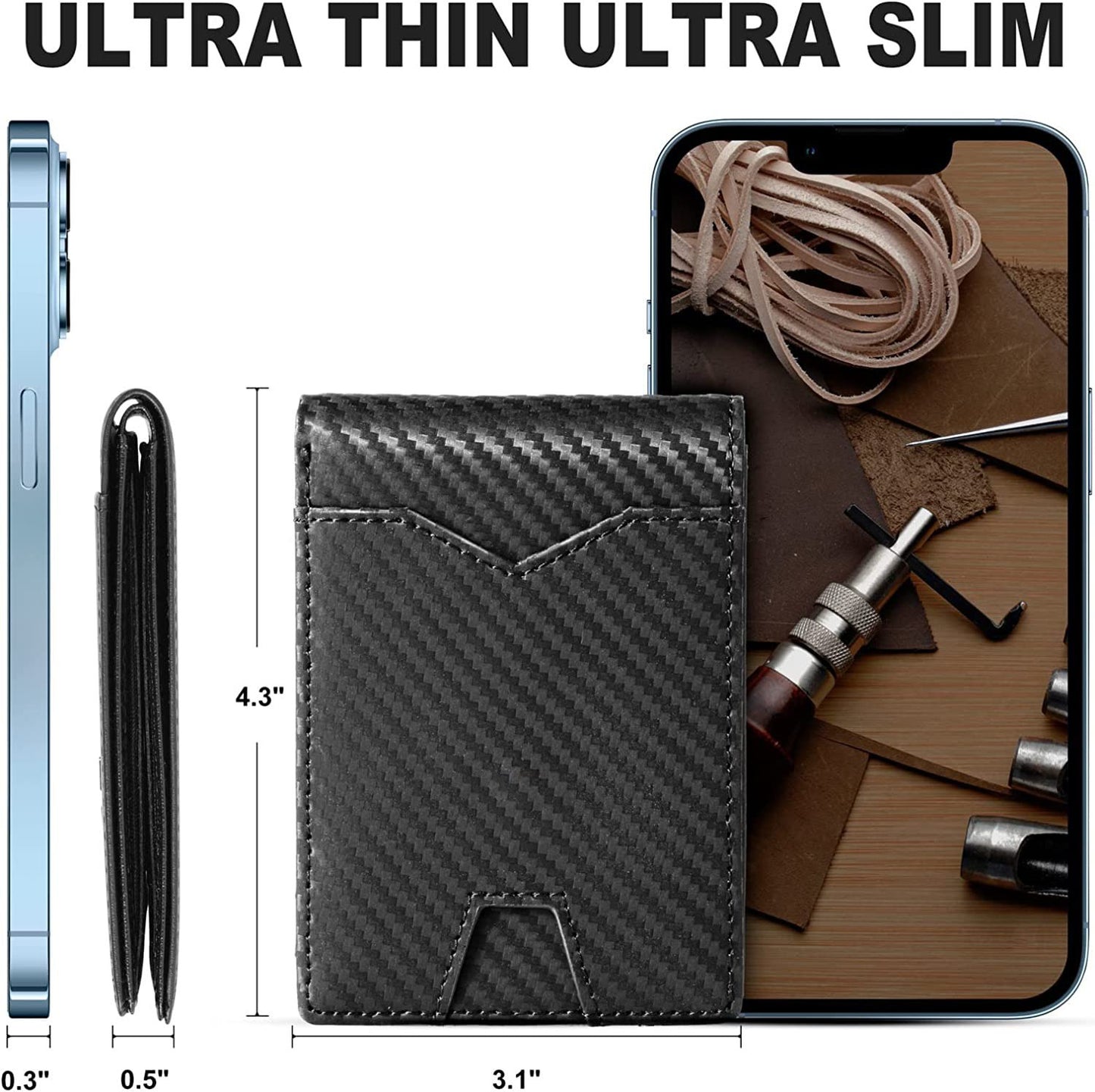 š„Mens Slim Wallet RFID Blockingš„