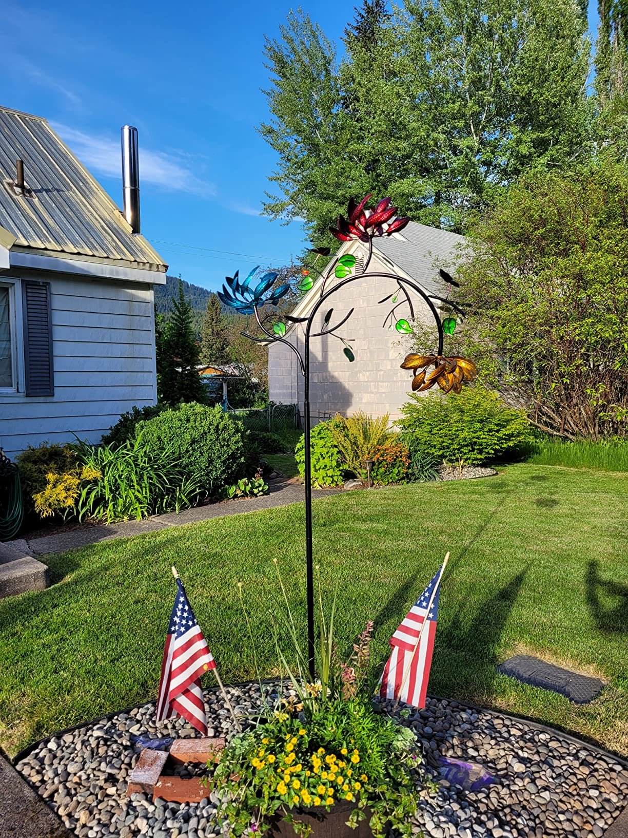 🔥Last Day 70% OFF -Beautiful Summer Multi Colored Flowers Wind Spinner-unitmotor™