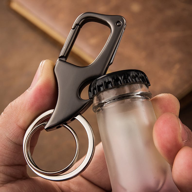🔥49% OFF🔥Multifunctional pendant bottle opener metal double ring key chain-unitmotor™