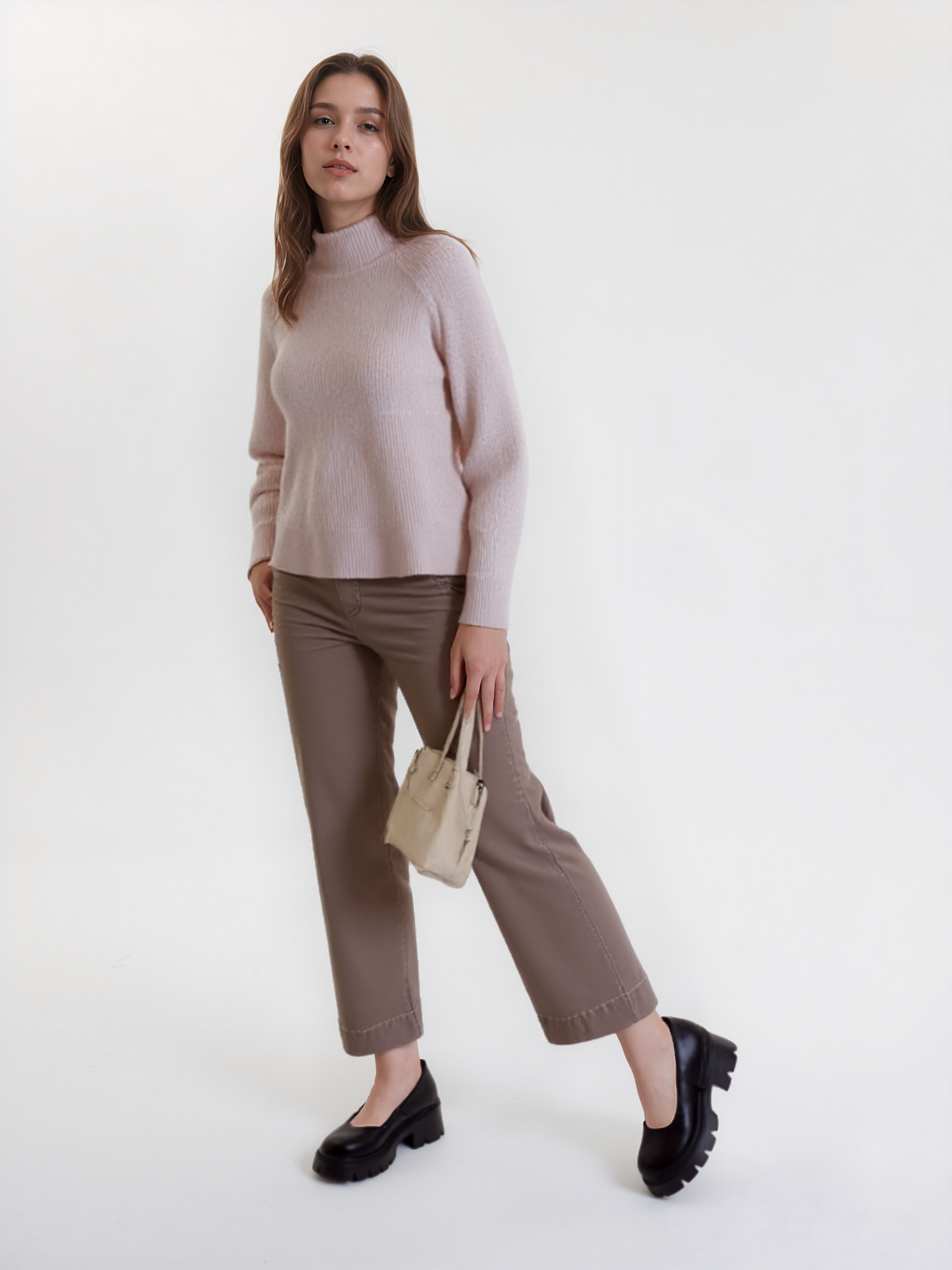 Tummy Control Twill Cropped Wide Leg Pant(Buy 2 Free Shipping)
