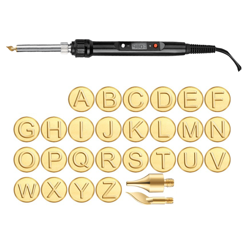 unitmotor™-🎁26 Letters Copper Mold —DIY Wood Burning/Carving Set