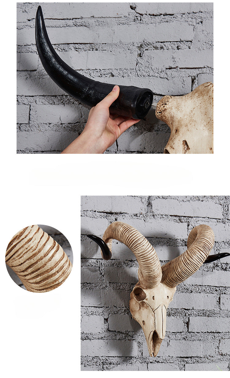 Vintage Sheep Head Wall Hanging Home Decorations