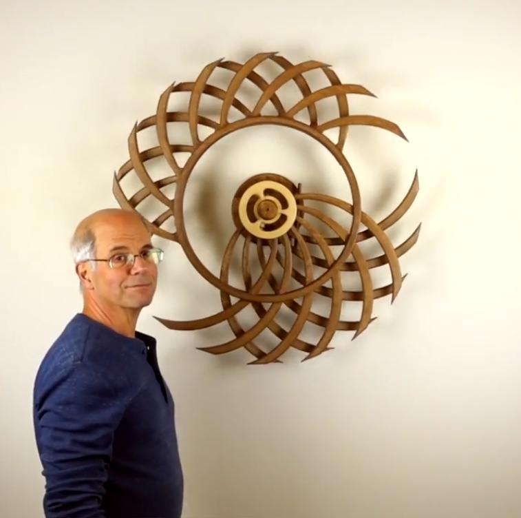 βπ100% Handmade Kinetic Wooden Sculpture