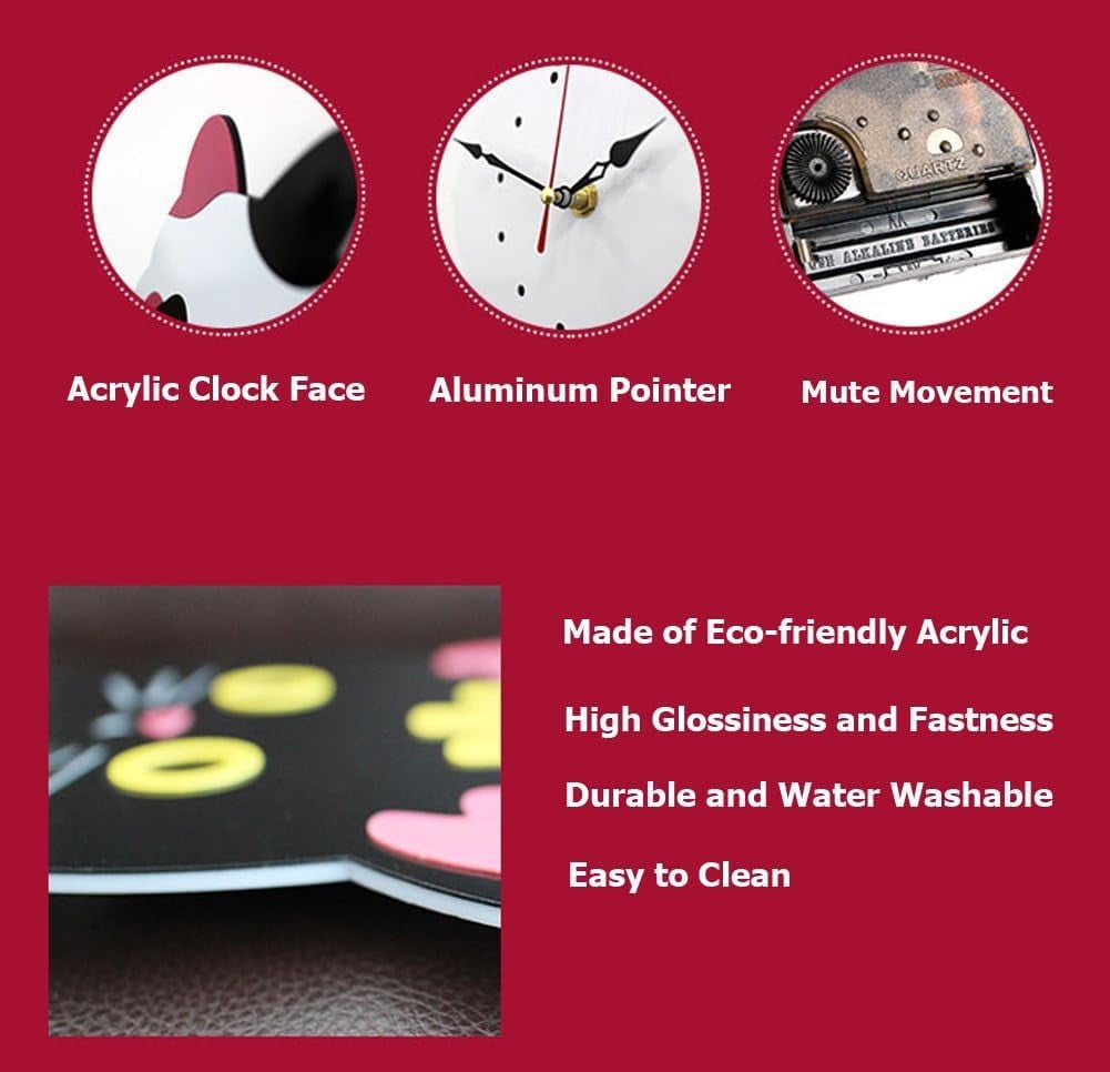 Creative Cute Cat Clock With A Movable Tail