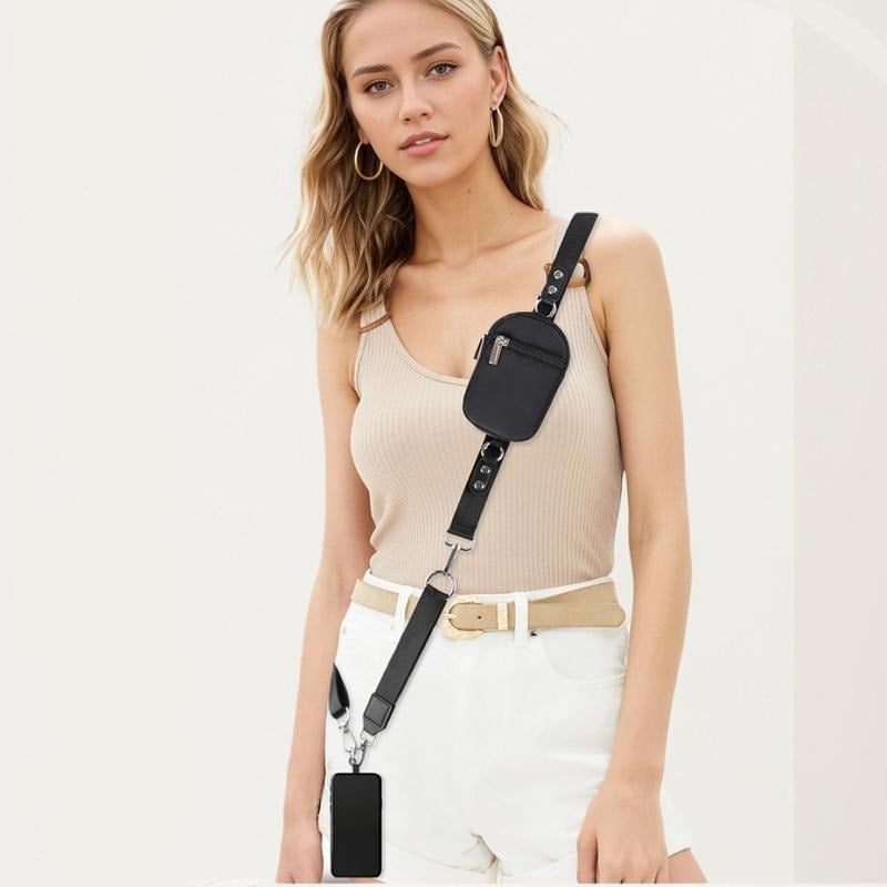 Adjustable Phone Lanyard Crossbody Strap with Wallet