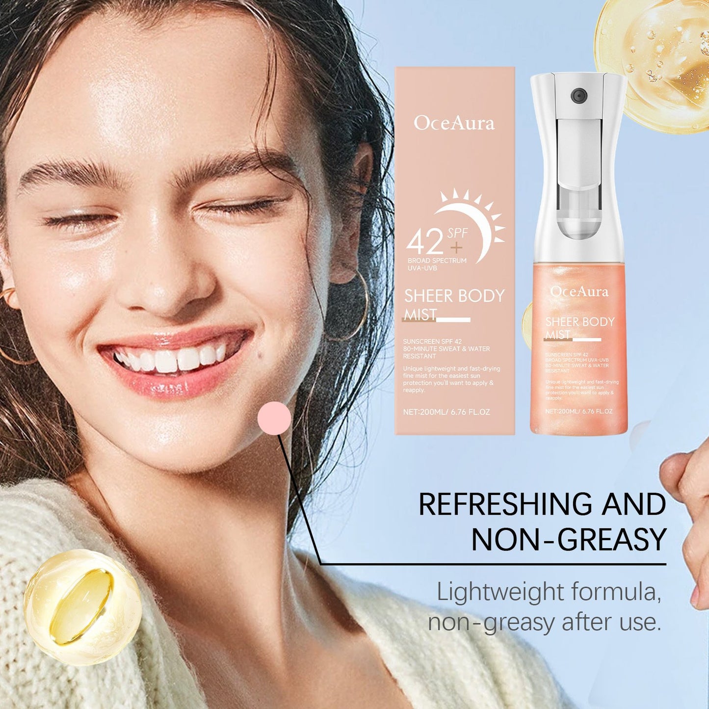 🔥Hot Sale - 49% Off🔥Sheer Body Mist Sunscreen SPF 42
