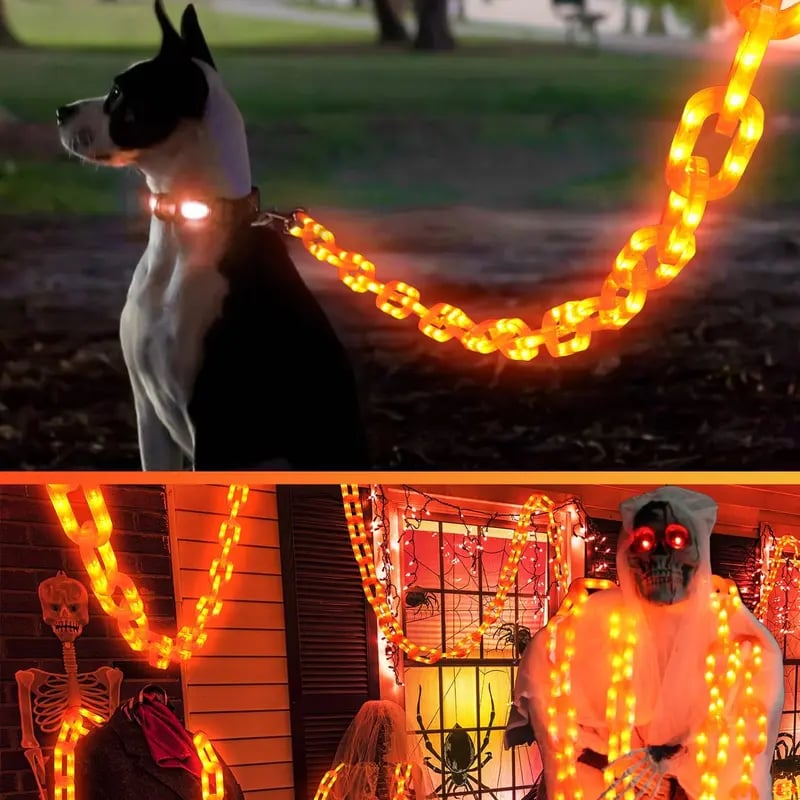 💥ON SALE💥Halloween Chain-Link String Lights, Waterproof✨🕯️
