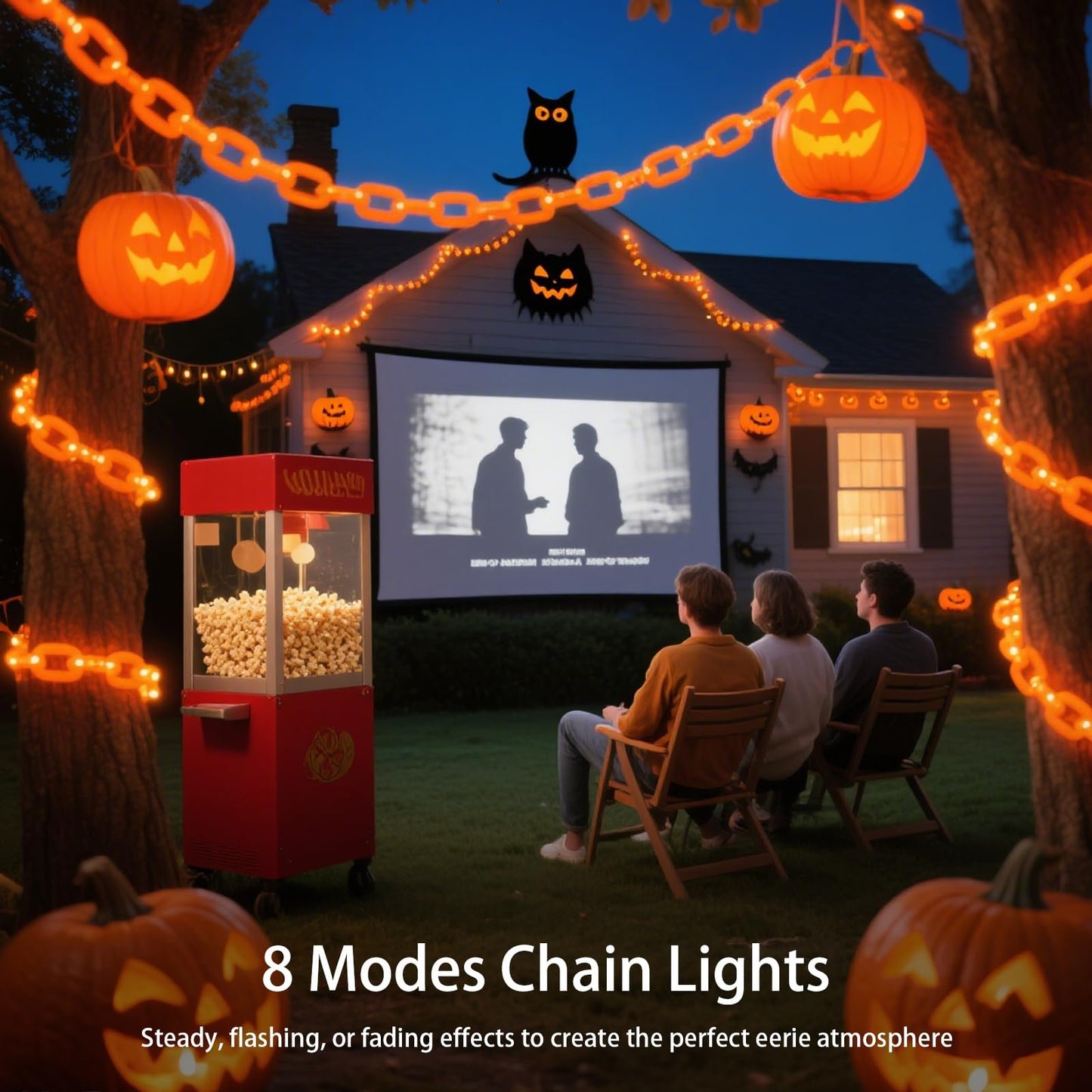 💥ON SALE💥Halloween Chain-Link String Lights, Waterproof✨🕯️