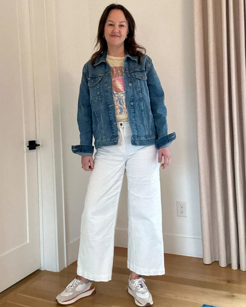 Cropped Wide-Leg Patch Pocket Jeans(Buy 2 Free Shipping)