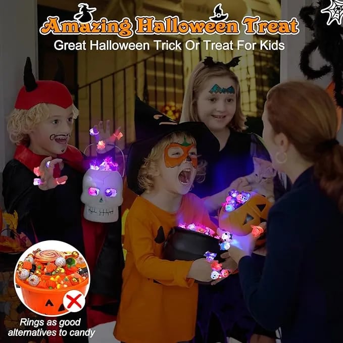 🎁LED Light Halloween Glowing Ring😍 - Set of 50pcs