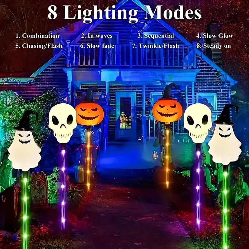 🎃6 in 1 Halloween Solar Garden Lights
