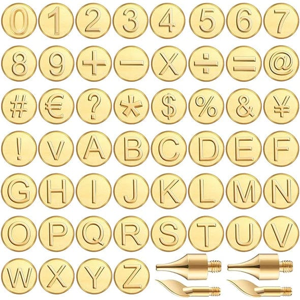 unitmotor™-🎁26 Letters Copper Mold —DIY Wood Burning/Carving Set
