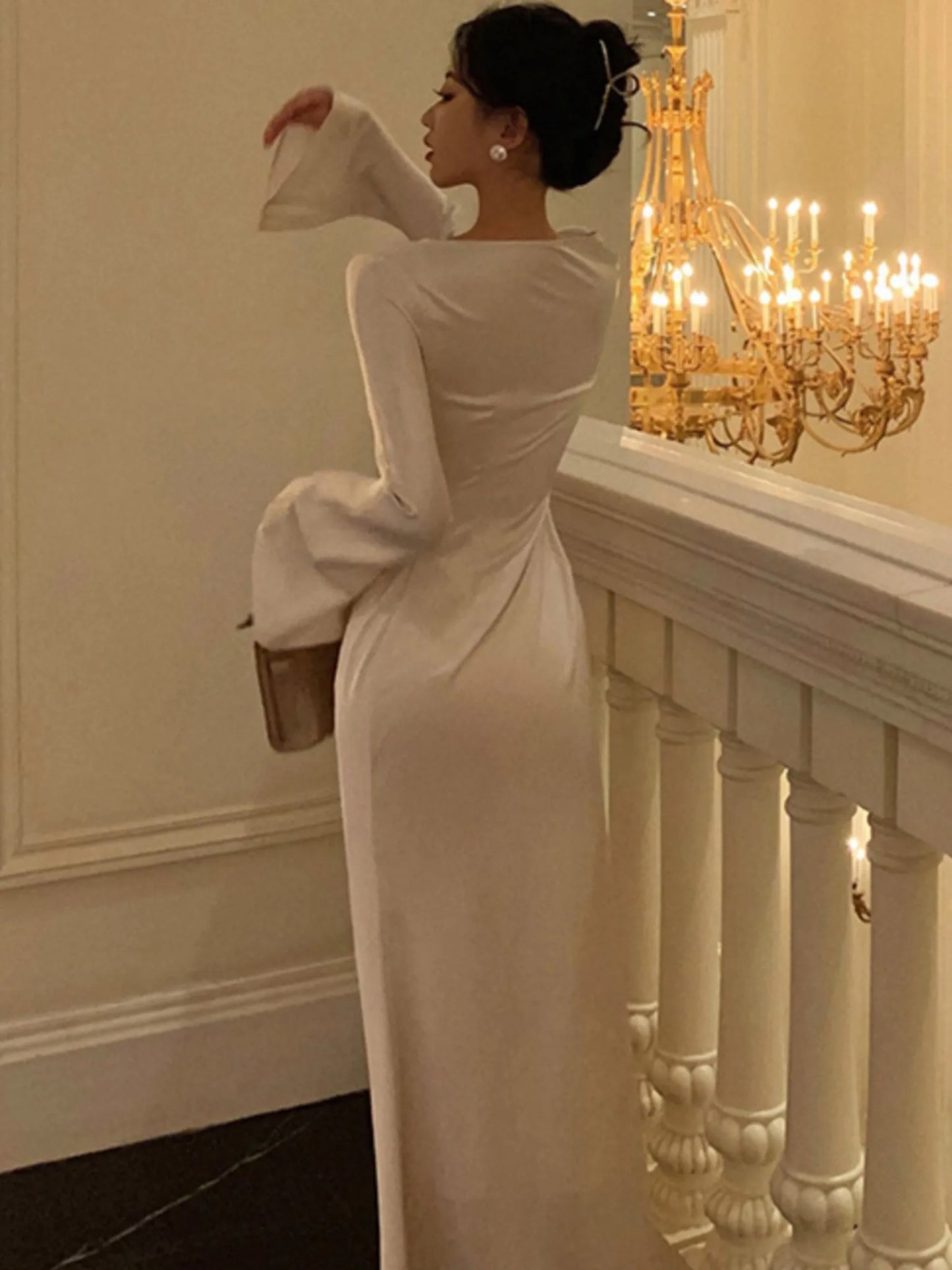 French Vintage Flare Sleeve Mermaid Dress-unitmotor™
