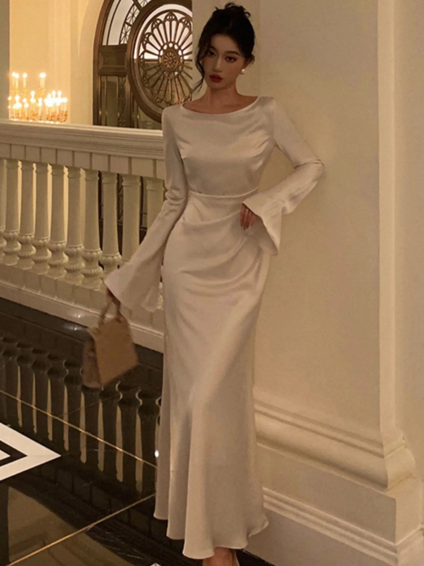 French Vintage Flare Sleeve Mermaid Dress-unitmotor™