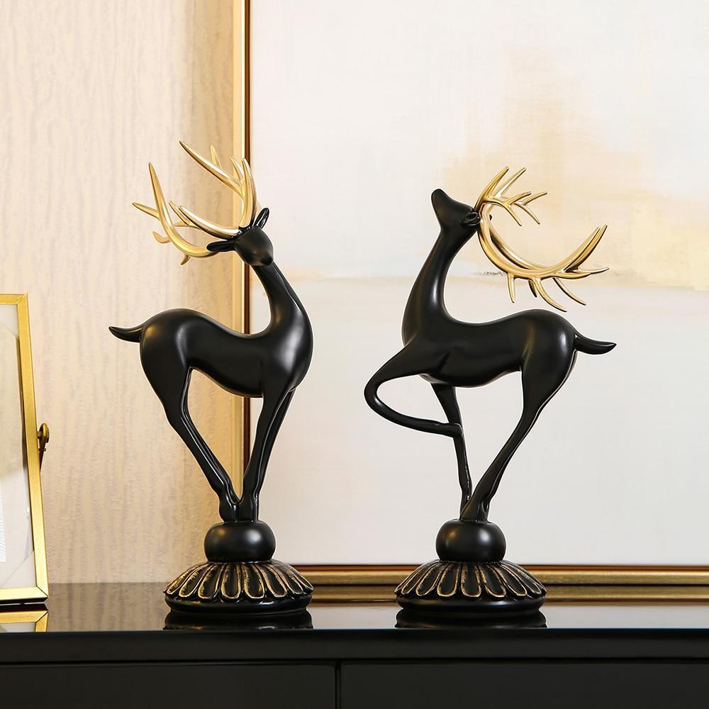 Handmade Golden Deer Animal Figurine-unitmotor™