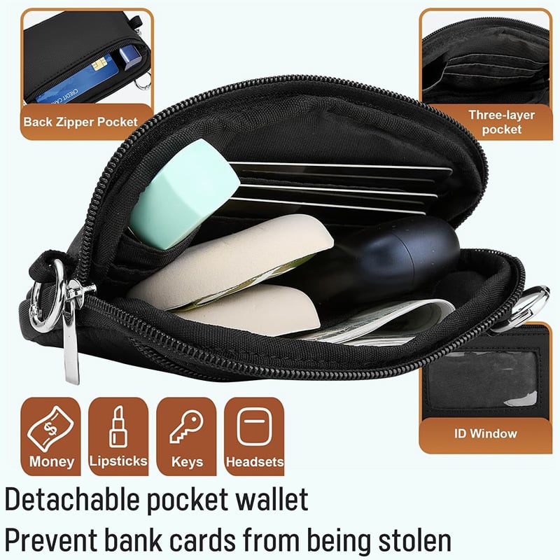 Adjustable Phone Lanyard Crossbody Strap with Wallet