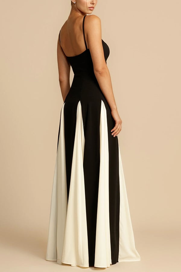 Timeless Elegance Panelled Tulle A-line Slip Maxi Dress-unitmotor™