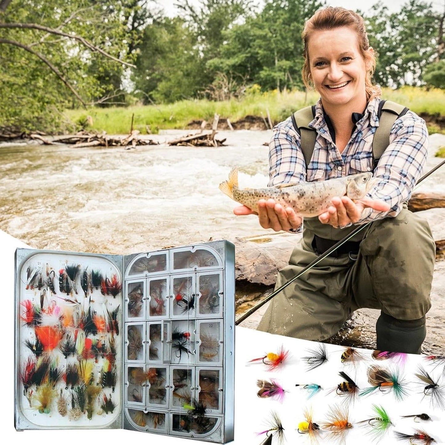 🎁The Ultimate Christmas Countdown Gift - 🎣Fly Fishing Advent Calendar – Handmade Flies + Waterproof Fly Box