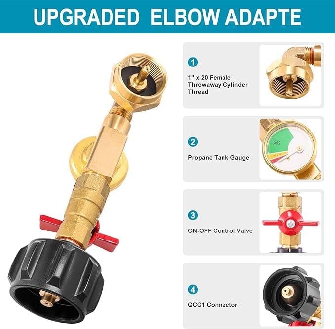 🔥 Top-Rated Propane Refill Elbow Adapter with Tank Gauge