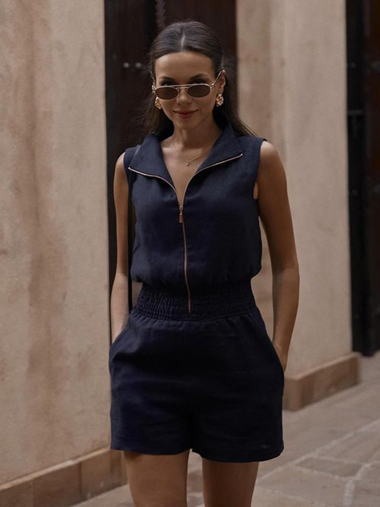 2024 Summer Temperament Sleeveless Jumpsuit (Buy 2 Free Shipping)-unitmotor™