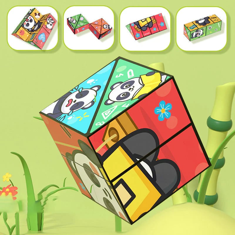 🧒✨Creative Folding Panda Magic Cube Toy for Kids