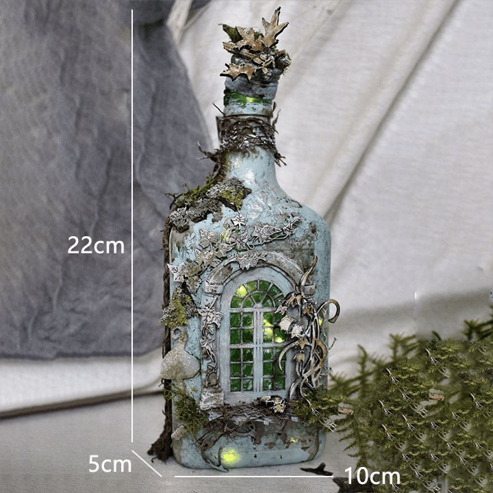 Altered Art Bottle - Mystical forest stories-unitmotor™
