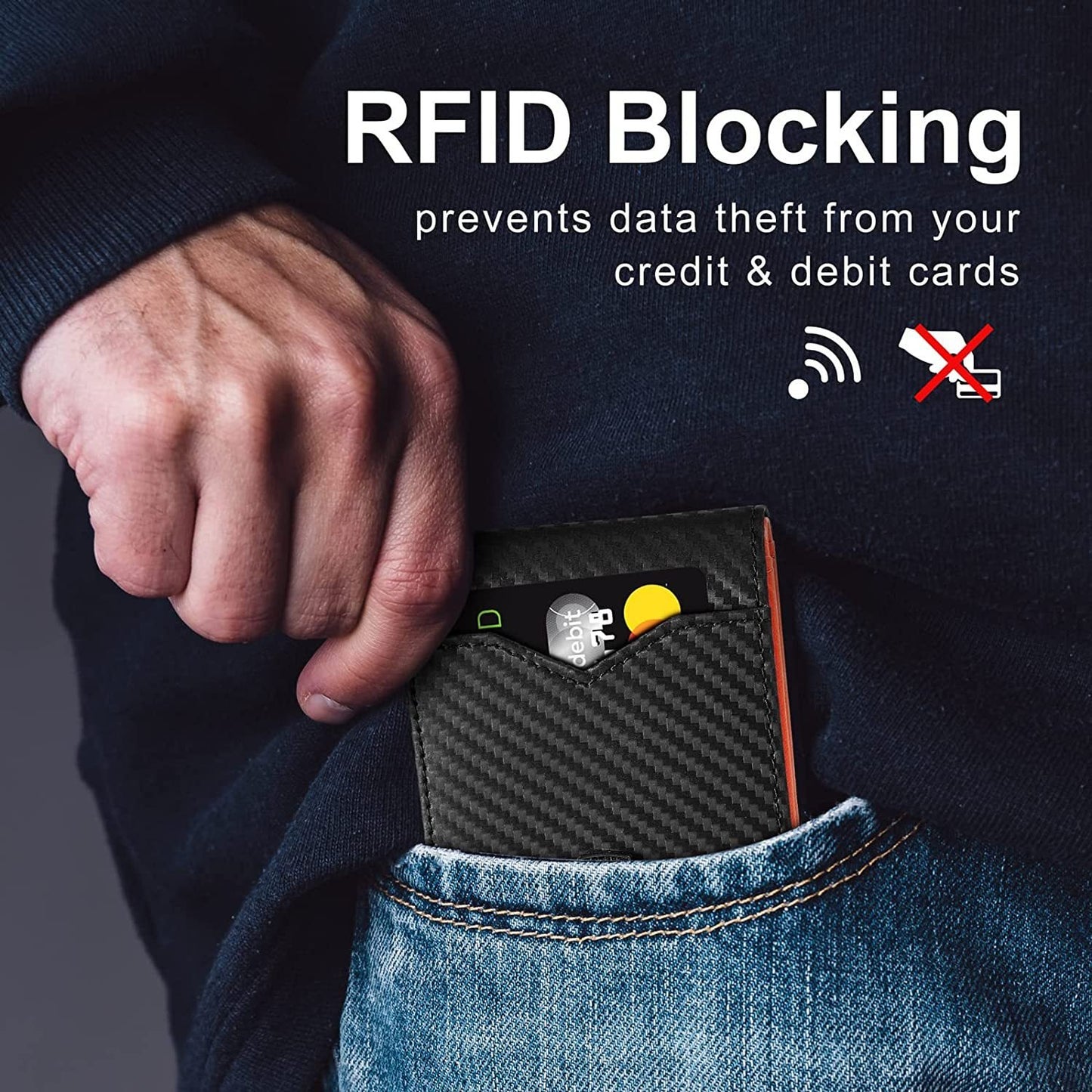 š„Mens Slim Wallet RFID Blockingš„