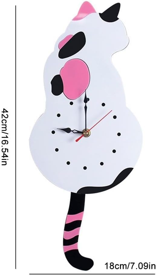 Creative Cute Cat Clock With A Movable Tail