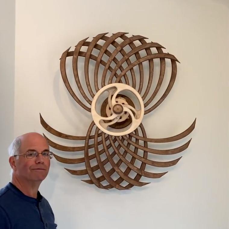 βπ100% Handmade Kinetic Wooden Sculpture