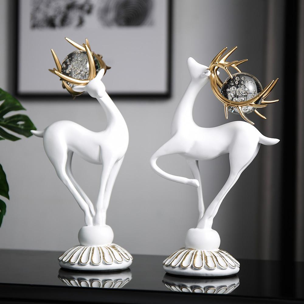Handmade Golden Deer Animal Figurine-unitmotor™