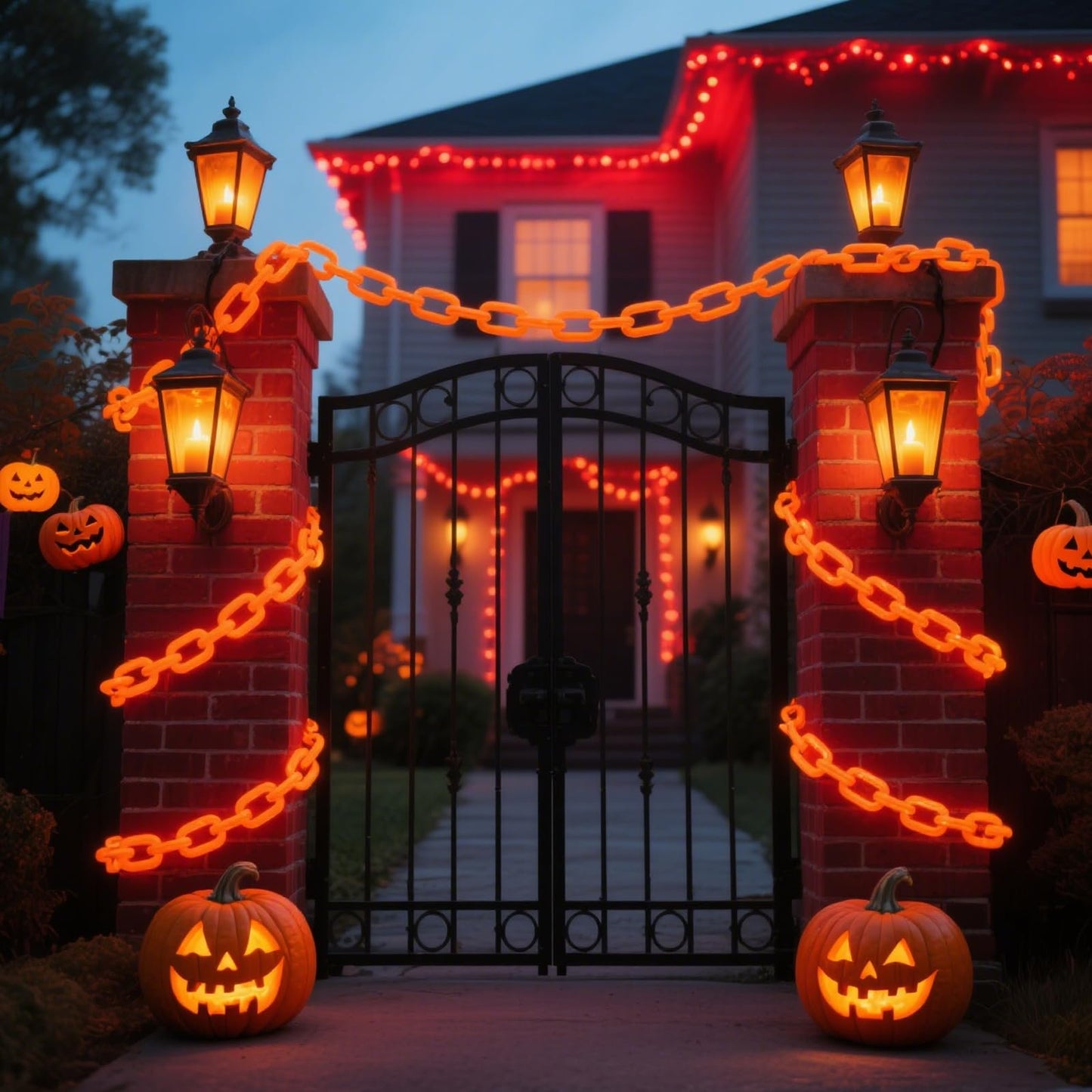 💥ON SALE💥Halloween Chain-Link String Lights, Waterproof✨🕯️