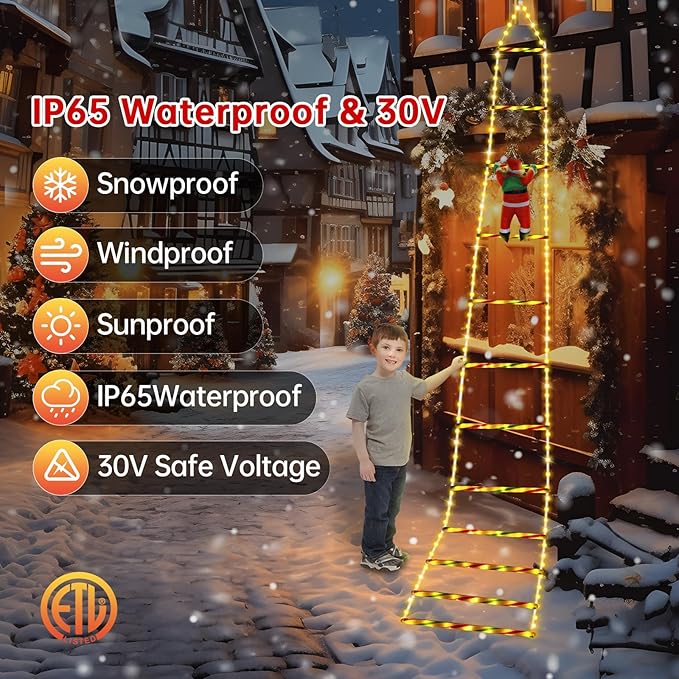 Christmas Decorations LED Ladder Lights