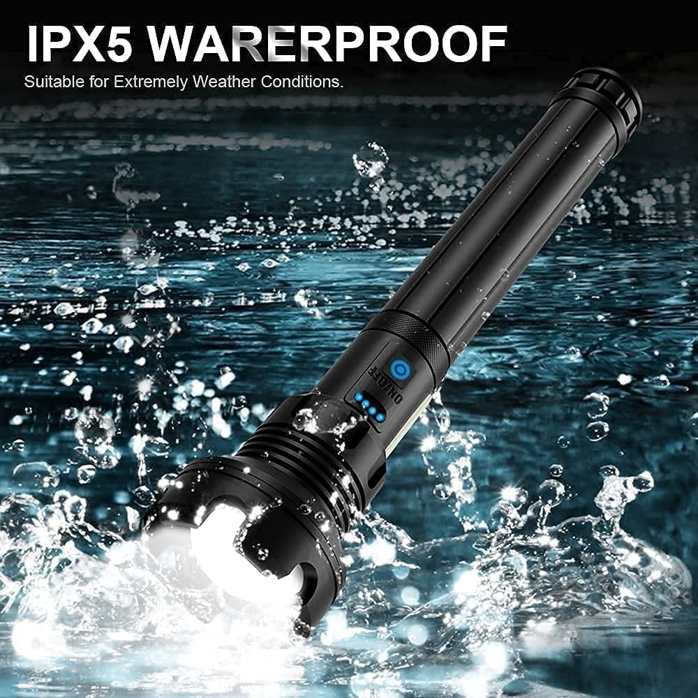 LED Rechargeable Tactical Laser Flashlight 90000 High Lumens-unitmotor™