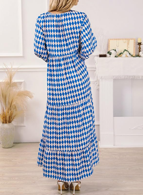 💥Special sale - Women's Puff Sleeve Floral Boho Maxi Dress