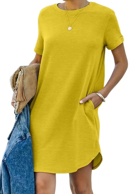 Short Sleeve T-shirt Dress(Buy 2 Free Shipping)-unitmotor™
