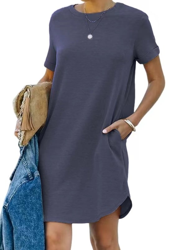 Short Sleeve T-shirt Dress(Buy 2 Free Shipping)-unitmotor™