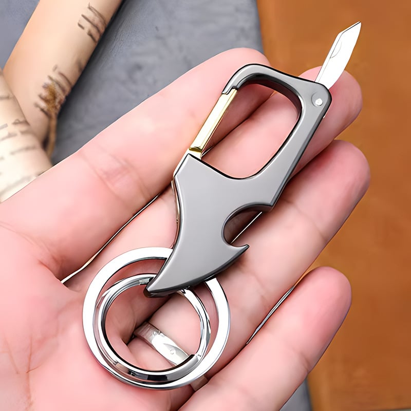 🔥49% OFF🔥Multifunctional pendant bottle opener metal double ring key chain-unitmotor™