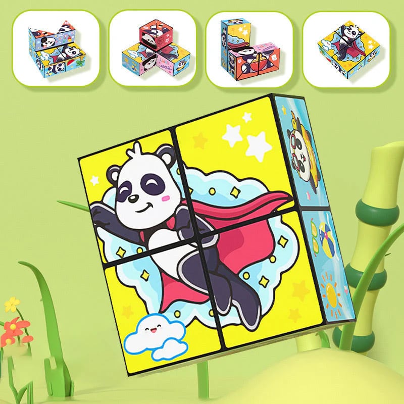 🧒✨Creative Folding Panda Magic Cube Toy for Kids
