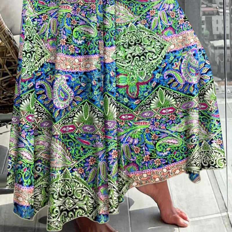 Women's Fashionable Floral Print High Waisted Skirt-unitmotor™