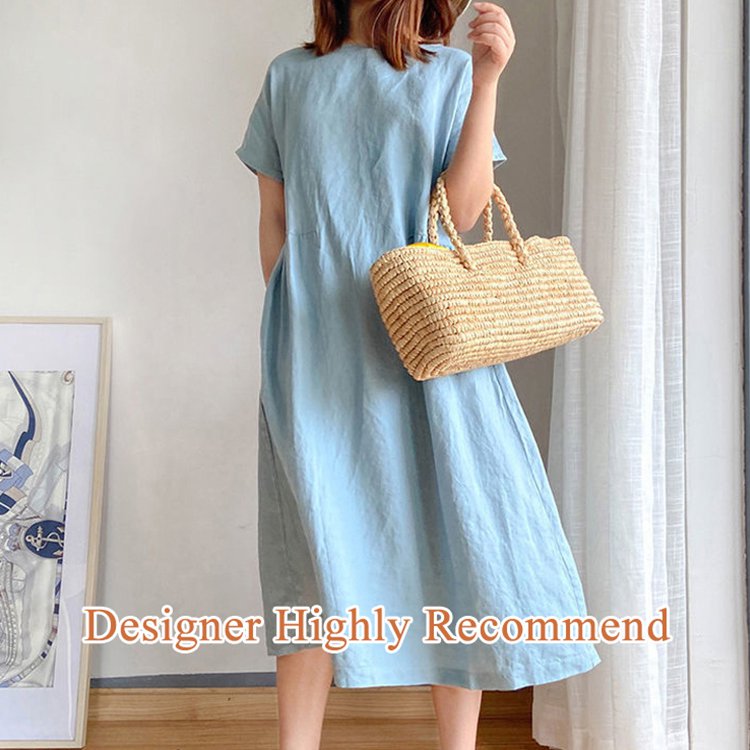 š„HOT SALEš„ Japanese Style Linen Cotton Dress(50%OFF)-unitmotorā¢