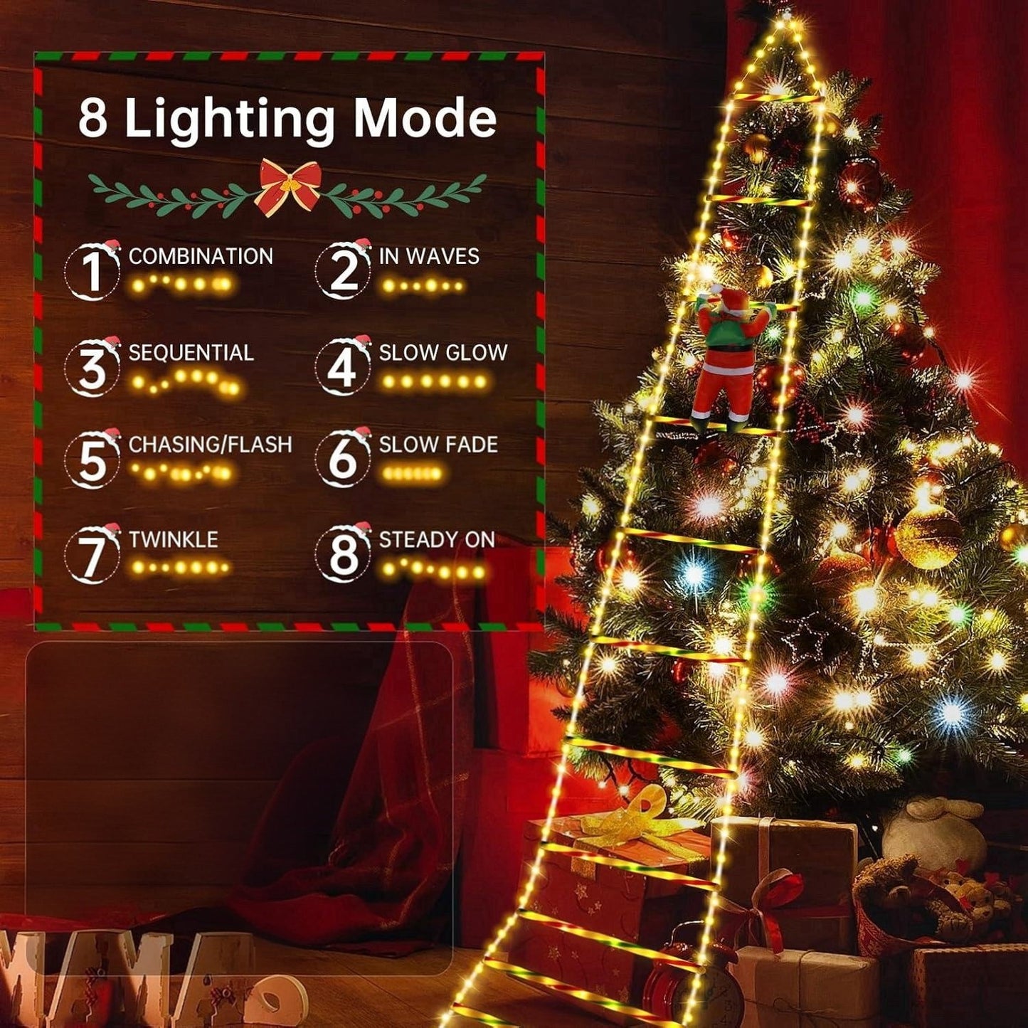 Christmas Decorations LED Ladder Lights